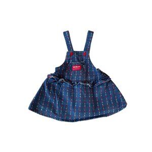 Vtg 24M OshKosh Denim Skirtall Vestbak